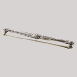 Antique c.1920 Platinum Art Deco Diamond & Sapphire Bar Pin
