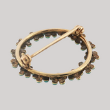 Antique c.1890 14K Gold & Enamel Forget-Me-Not Pin
