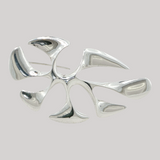 Vintage Sterling Silver Modernist Brooch by Olaf Skoogfors