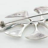 Vintage Sterling Silver Modernist Brooch by Olaf Skoogfors