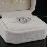 Antique c.1920 Platinum 1/2 ct. Old Mine Cut Diamond & Synthetic Sapphire Ring