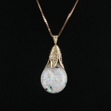 Vintage Horace Welch 14K Gold Floating Opal Pendant, c.1930s
