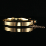 Antique c.1900 14K Gold Turquoise & Pearl Bangle