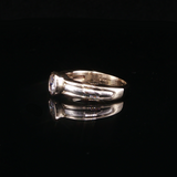 14K Two-Tone Gold Bezel-Set Natural Diamond Ring, Approx. 5/8 CT