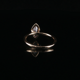New 14K Yellow Gold Bezel Set .79 ct. Lab-Grown Marquise Diamond Solitaire Ring