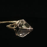 Antique c.1900 14K Gold Crystal Opal & Diamond Pendant