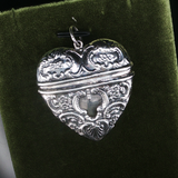 Vintage Sterling Silver Heart-shaped Locket