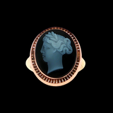 Antique c.1910 14K Two-Tone Gold Hardstone Cameo Ring