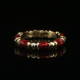Vintage Tiffany & Co. 18K Gold Red Paillonné-Style Enamel Ring, c. 1960s–1970s