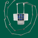 Vintage c.1960 David Andersen Sterling Silver Cubist-Style Necklace by Sigurd Østern