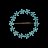Antique c.1890 14K Gold & Enamel Forget-Me-Not Pin