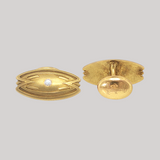 Antique c.1900 Men's 14K Green Gold & Diamond Art Nouveau Cufflinks