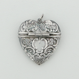 Vintage Sterling Silver Heart-shaped Locket
