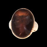 Antique c.1890 Ladie's Sardonyx Intaglio of Mercury Ring